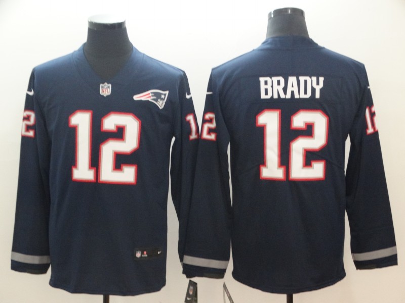 Men's New England Patriots Tom Brady #12 Navy Jersey